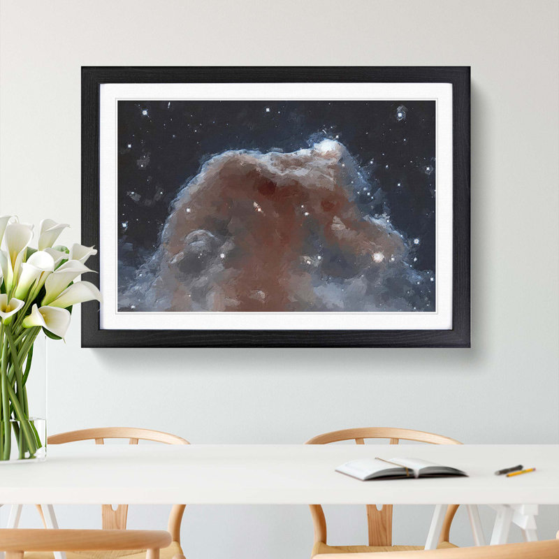Out of Space Vol.21 in Abstract - Picture Frame Graphic Art Print, 62cm H x 87cm W x 2cm D, Black Framed