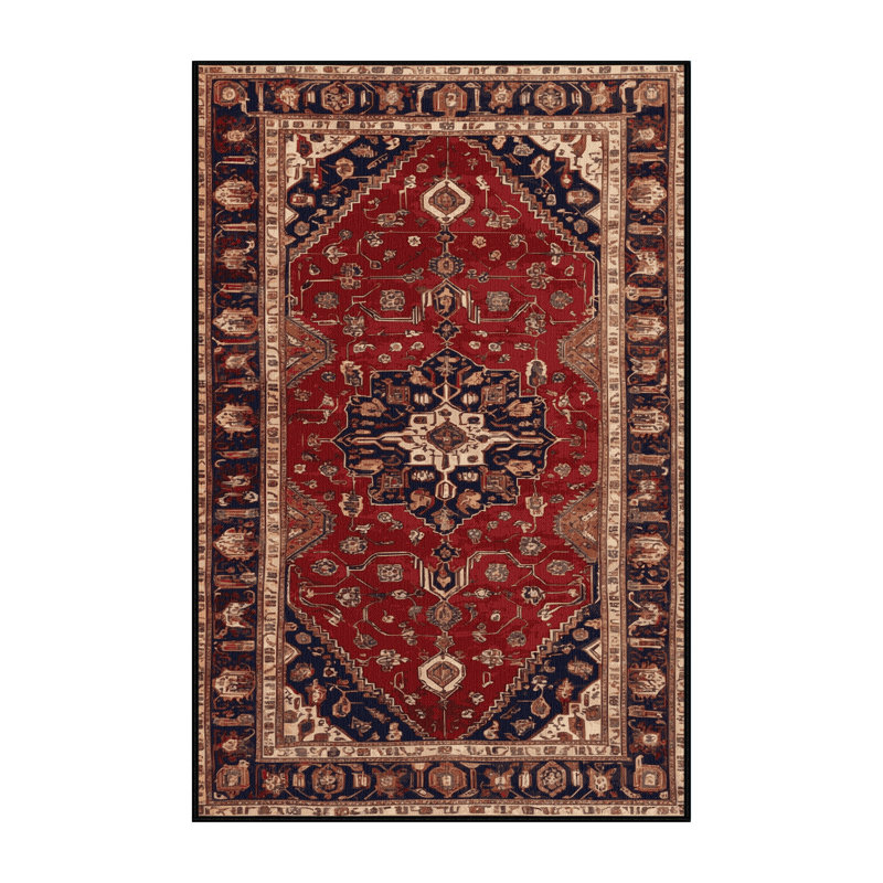 Machine Washable Persian Brown Area Rug, Rectangle 8' x 12'