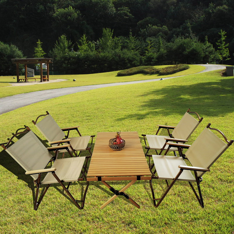 Table de camping rectangulaire en aluminium pour 4 personnes