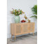 Meuble télé 47,2 x 15,2 x 30,7 po en bois brun avec trois portes