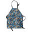 Tablier coloré Rosecliff Heights, coquillages abstraits unisexes, bleu, multicolore