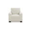 Fauteuil Geyn, polyester ivoire crème clair, pieds en faux bois noir-121545390