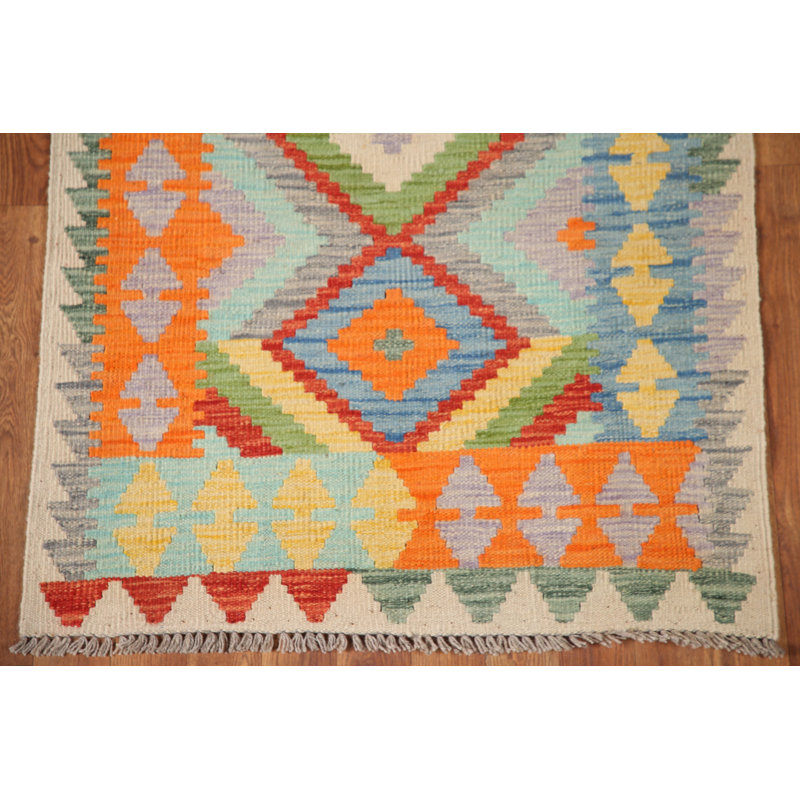 Multicolor Kilim Oriental Runner Rug 3x10