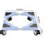 Universal Appliance Wheels Adjustable Fridge Freezer Trolley Roller With Casters