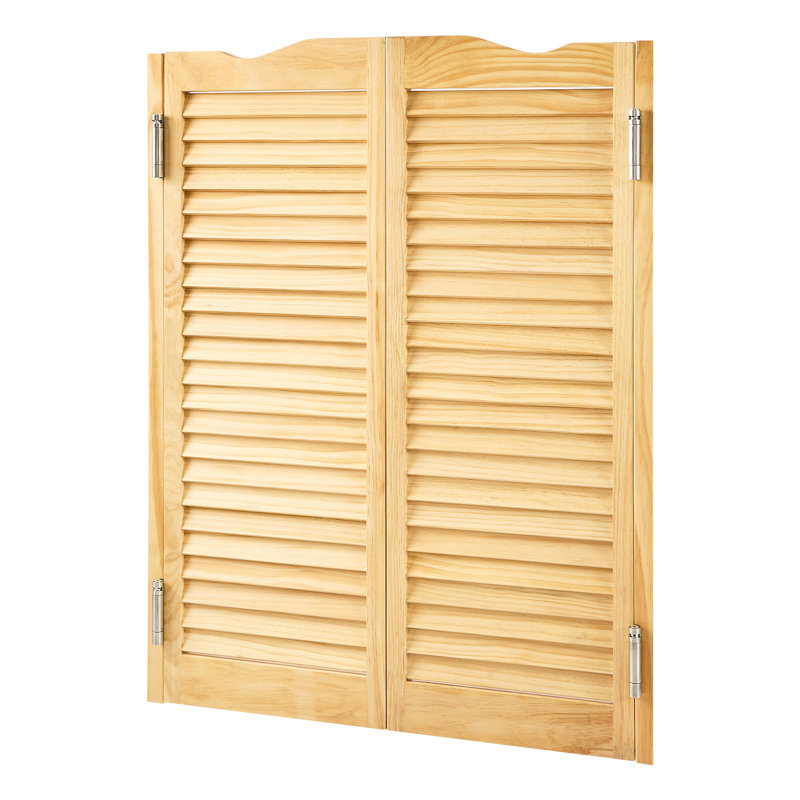 Bûche arquée en bois de pin avec charnières Saloon, 31,7 po x 41,7 po