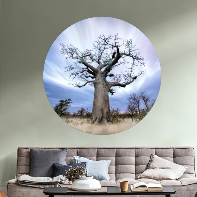 Décoration murale Big Baobab sur verre trempé côtier, pour les amateurs d'art et les amoureux de la nature