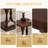 Antique-Style Coffee Colored Side Table With A Rubbed Gris Finish