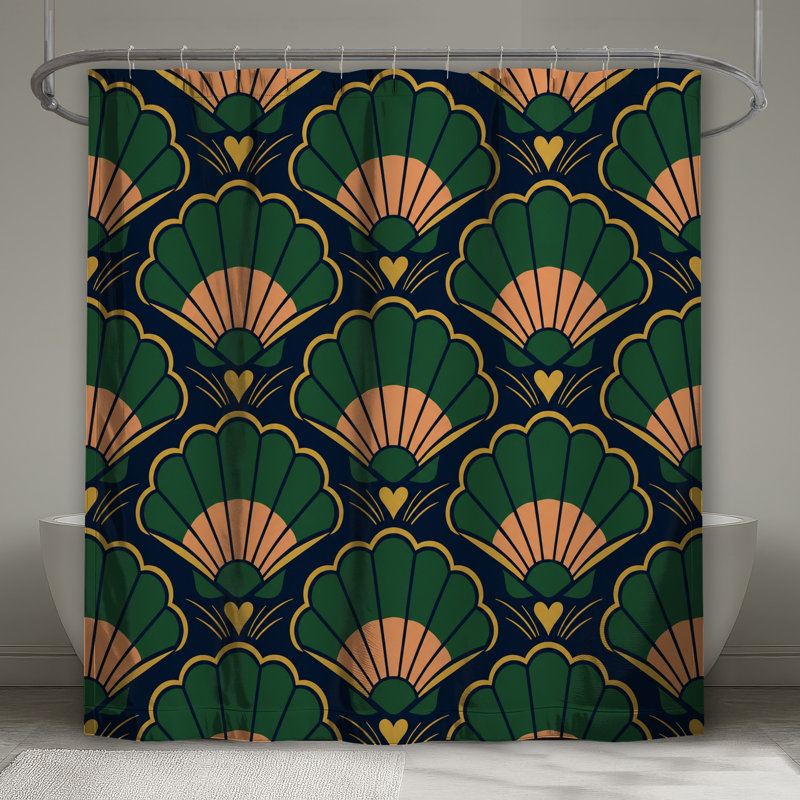 Rideaux de douche Art Deco, 70in W x 72in H
