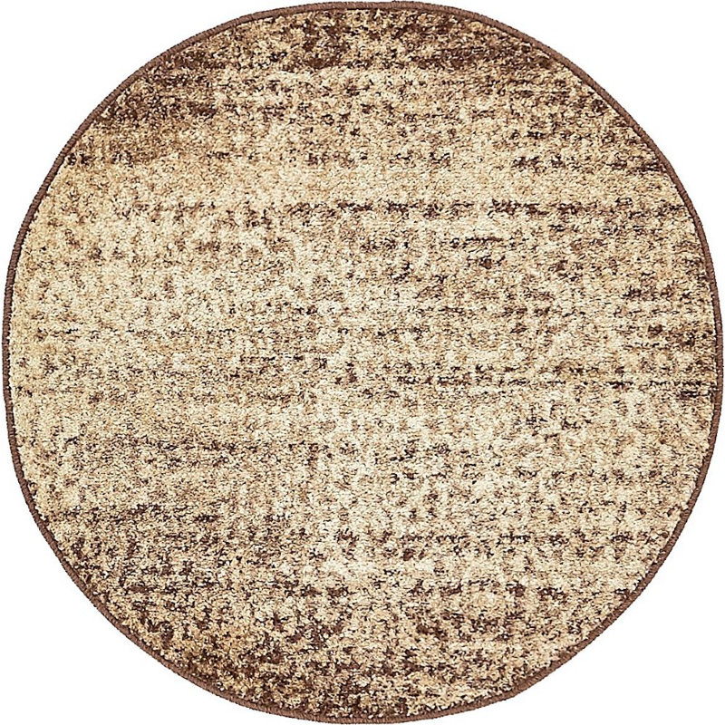 Handan Abstract Indoor Rug, Round 3'3"