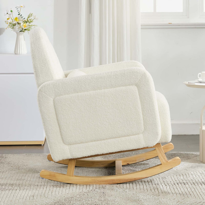 Chaise berçante décorative avec coussin, confort ultime pour votre maison, velours en peluche