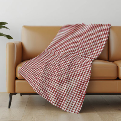 Addison Machine Washable Sherpa Houndstooth Throw Blanket
