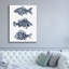  «Blue Fish 2» par Emma Scarvey, art mural sur toile, 40 po x 54 po-402851400