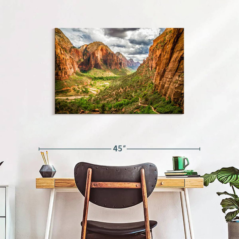 Paysage de montagne du parc national de Zion, H 24 po x l 36 po