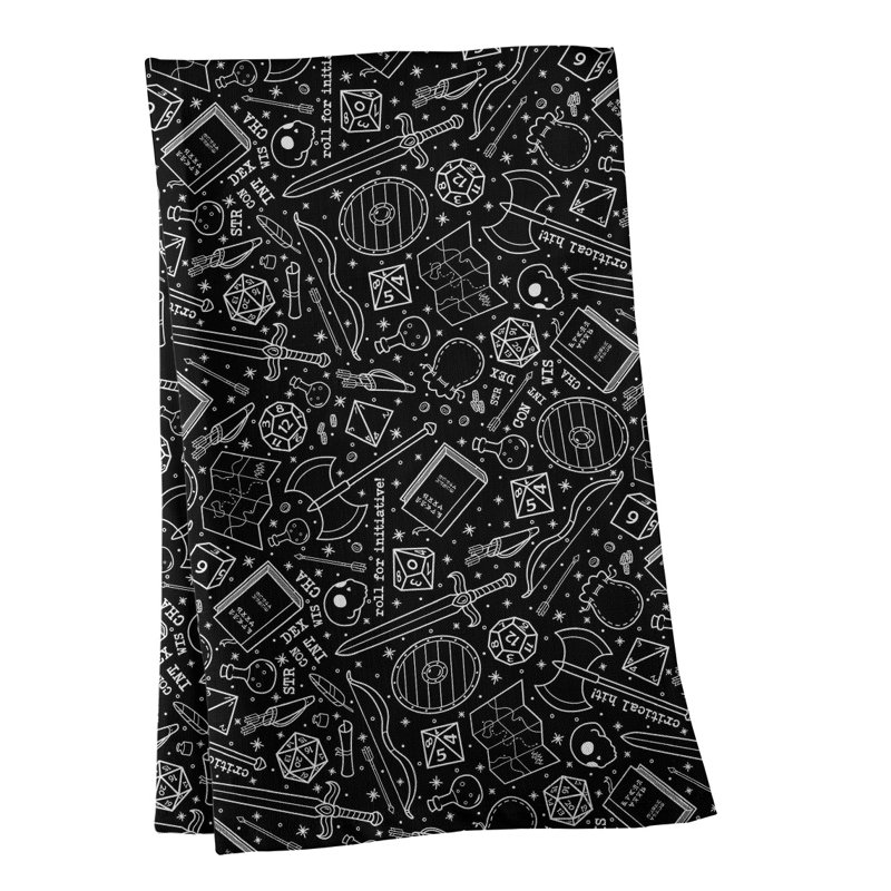Mcguigan Tea Towel Kitchen Towel, Cotton Twill, Black/White