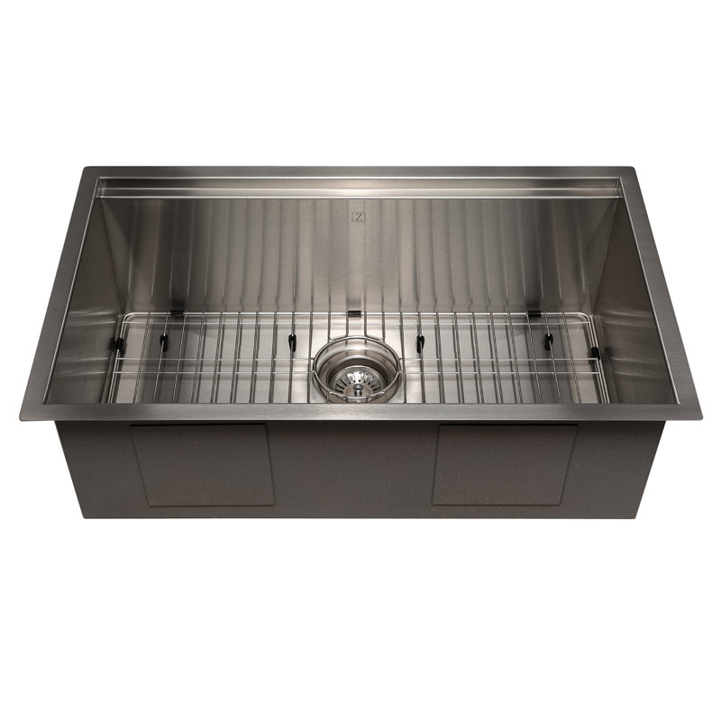 Garmisch Stainless Steel 30" L x 18" W Undermount Kitchen Sink with Basket Strainer