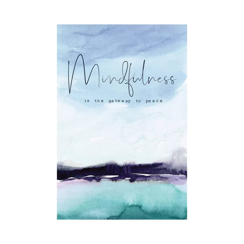 Mindfulness 1 Piece Painting on Canvas, 20.32 cm H x 30.48 cm W, Wrapped Canvas
