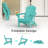 Outdoor Foldable Adirondack Chair Set HDPE Fire Pit Chair Weather Resistant-1372391809