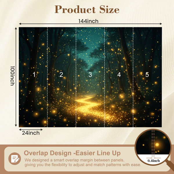 Red Barrel Studio® Enchanted Forest Peel and Stick Wallpaper Magical ...