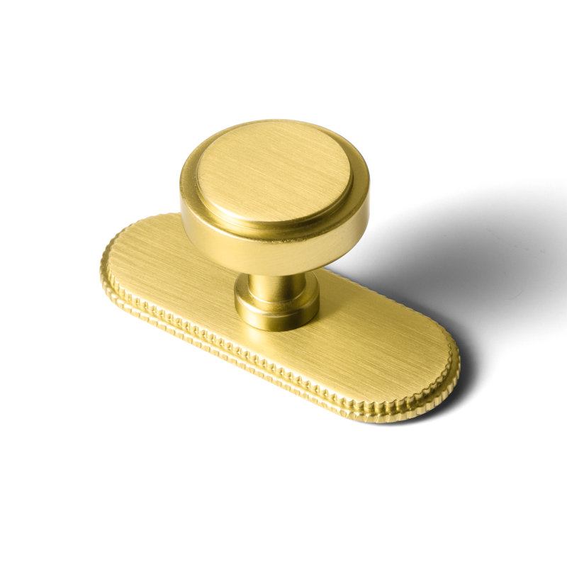 1.2'' Diameter Circle Knob With Backplate（G019） Multipack, Brushed Gold