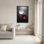 Art mural sur toile en céramique blanche et rouge-1789617773