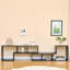 Meuble télé moderne en bois aggloméré noir, console multimédia extensible et personnalisable, centre de divertissement à combinaison libre avec tablettes de rangement ouvertes pour le salon, la chambre à coucher et le bureau