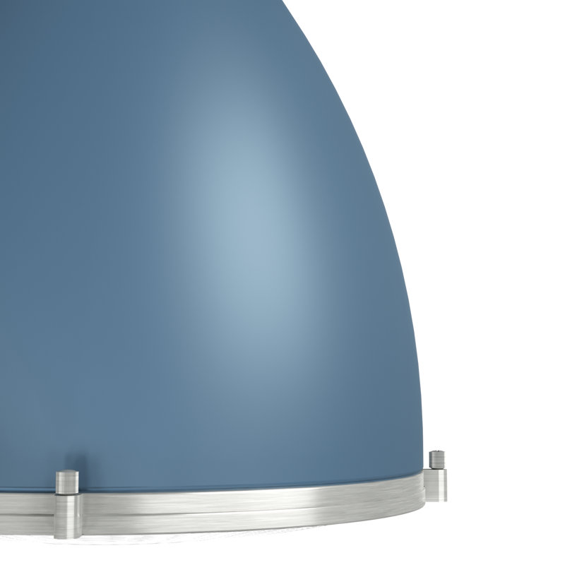 Bluff View 16" Indigo Blue Glass LED Pendant Light