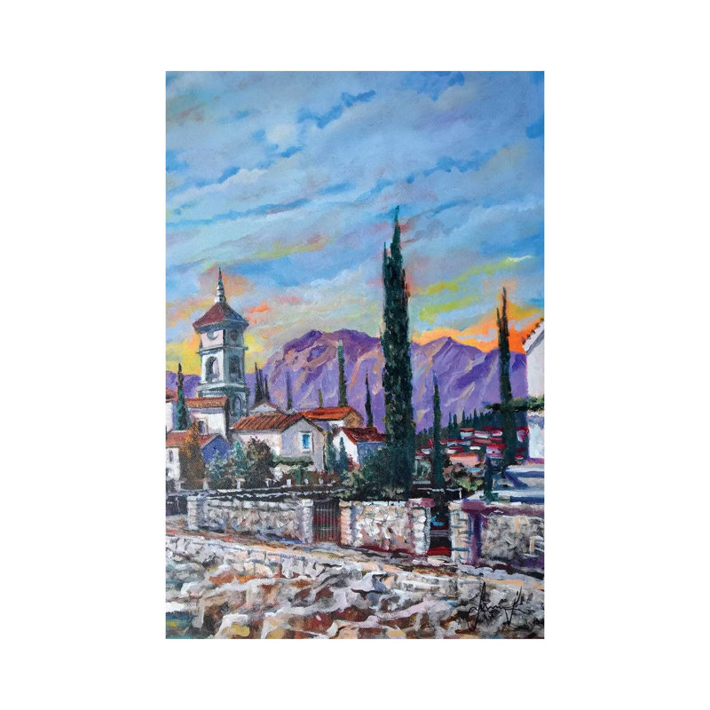 Old Village by Sinisa Saratlic - Gallery-Wrapped Canvas Giclée on Canvas, Canvas, 20.32 cm H x 30.48 cm W