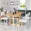 Ensemble de table de salle à manger extensible et compacte 63 pouces 5 pièces TopMAX-1880622869-1880622868
