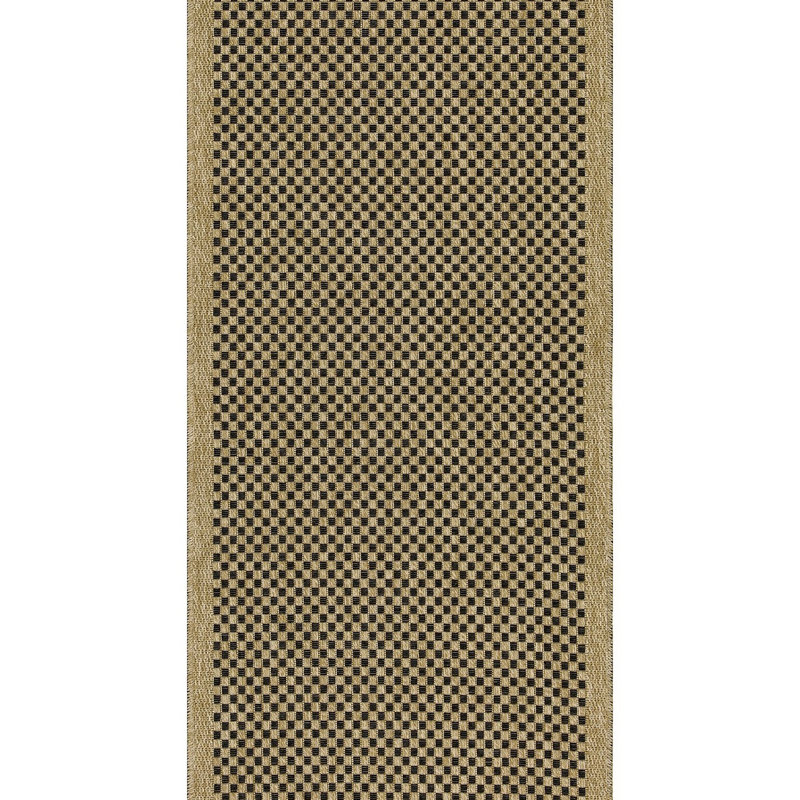 Indoor/Outdoor Area Rug, Rectangle 7'10" x 10'3", Natural/Black