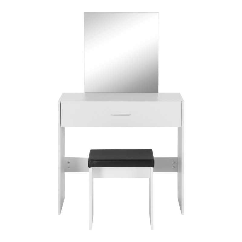 Pascal Dressing Table with Mirror, White