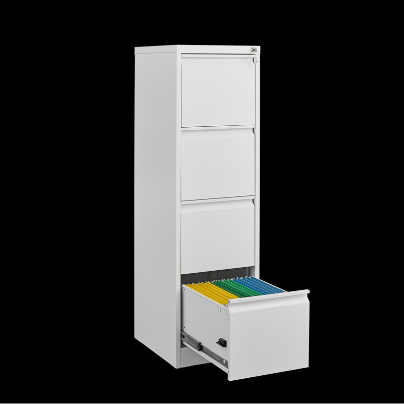 Steel Vertical File Cabinet With 4 Drawers, Filing Cabinet With Lock