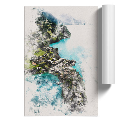 Over Grindelwald in Switzerland - Unframed Painting