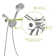 Multi Function Dual Shower Head - Shower System With 4.7" Rain Showerhead, 8-Function Hand Shower