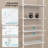 Over-the-Toilet Organizer with Adjustable 4-Tier Shelves and Tension Rod