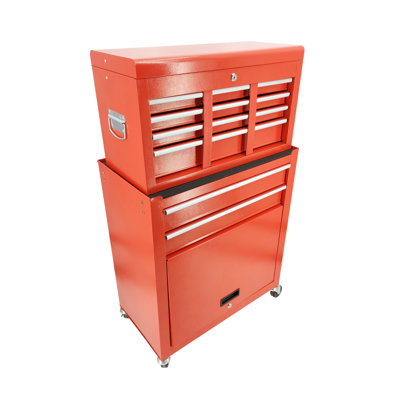 6-Drawer Rolling Tool Chest Removable Tool Storage Cabinet with Sliding Drawers Keyed Locking System
