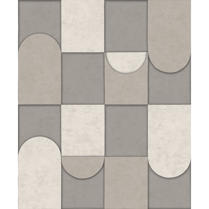 Taupe & Anthracite 3D Patchwork Geometric Wallpaper 15263344A1C54AC6A5683093E44B61EF, Grey/Beige