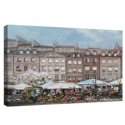 " The Flower Market Portrait " Painting Print