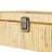 Cole And Grey Rattan Handmade Wrapped 6 Slot Jewellery Box With Tempered Glass Top