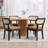 Rattan Dining Chairs Farmhouse Dining Room Chairs Wooden Kitchen Chairs Side Chairs With Cane Backrests-253111730