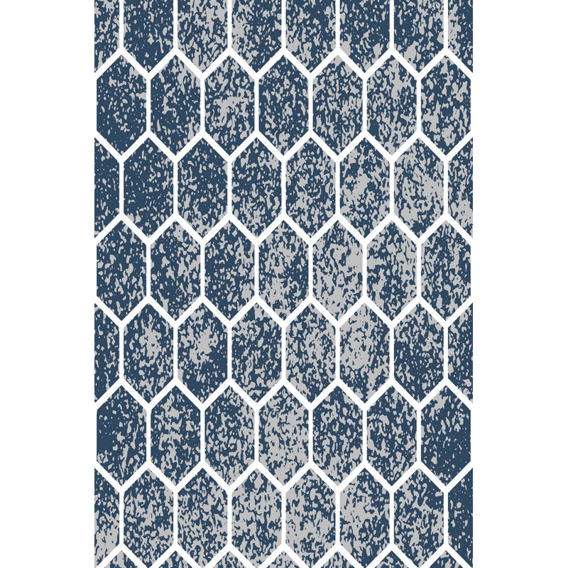 Stylish Woven Carpet (4.6 x 7.2 Feet), 100% Polyester, 0.4 in Pile Height | Antibacterial, Non-Slip Underside, Machine Washable | 3D Digital Print Design | Perfect for Living Room, Bedroom, & Dining Areas