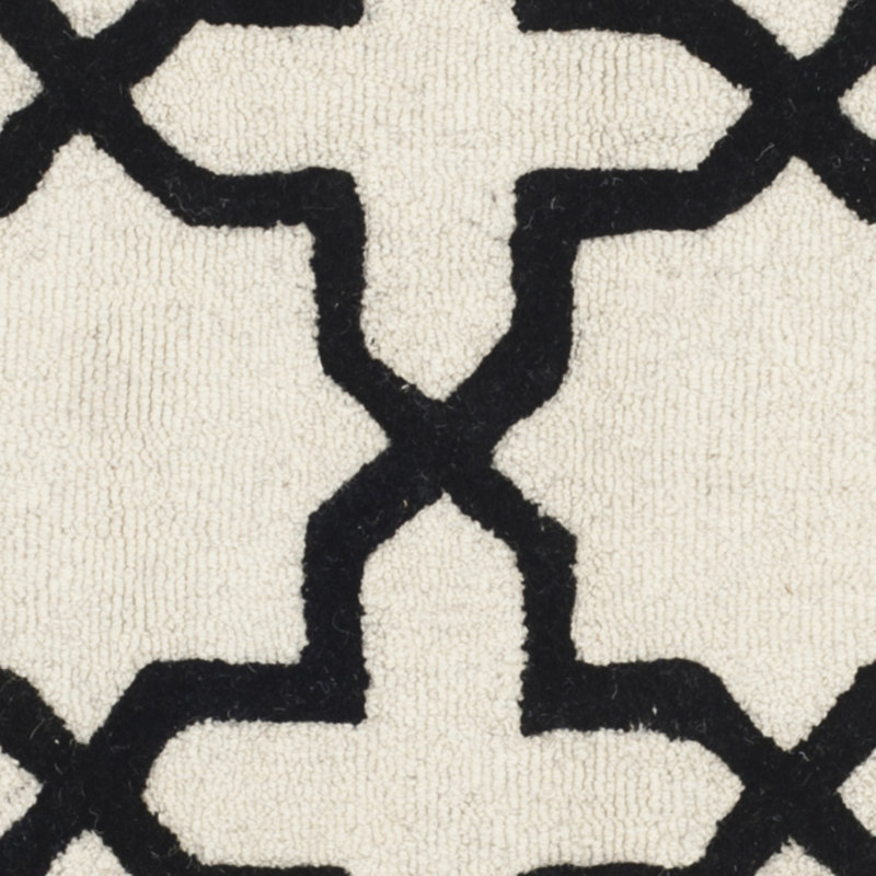 Cannen Hand Tufted Wool Geometric Rug, Rectangle 4' x 6'