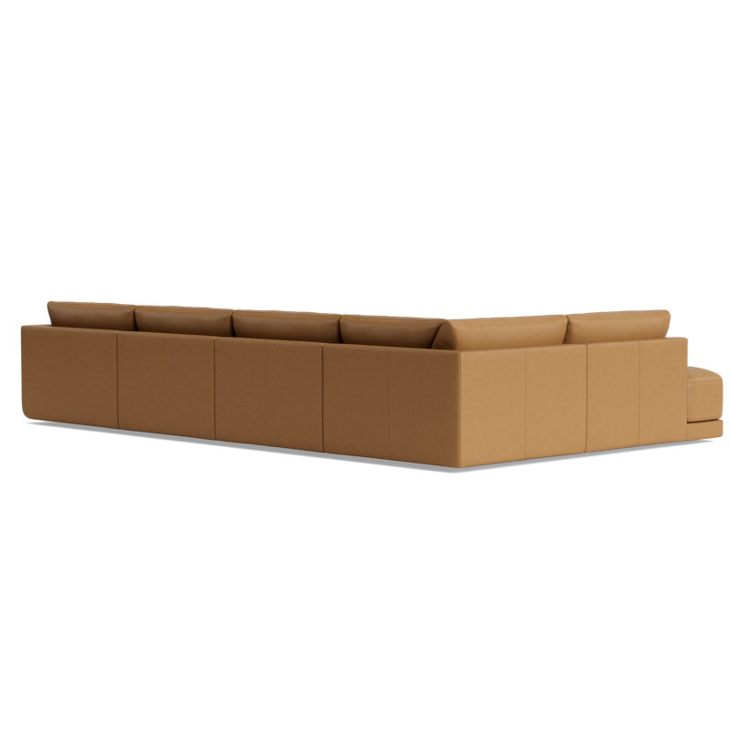 Eva Leather Modular Sectional, Left Hand Facing, Leather - Butterscotch