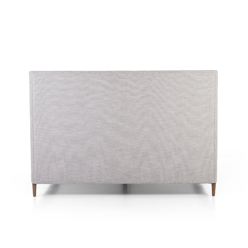 Potter Upholstered Wingback Bed, King, Manor Gray