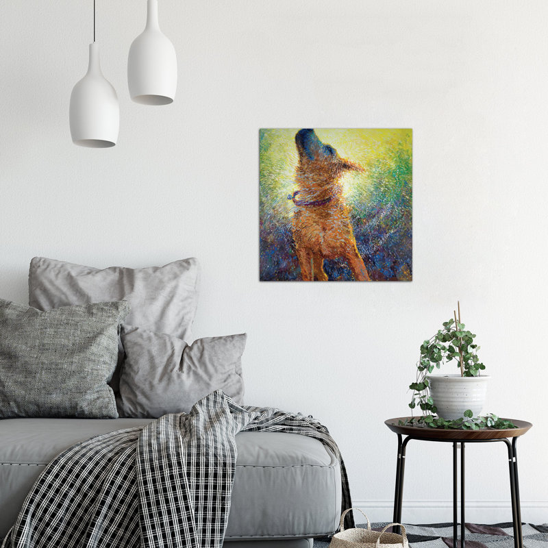" Phoebe's Reign " by Iris Scott, 37" H x 37" W x 1.5" D, No Mat, Wrapped Canvas