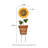 Metal Sunflower Garden Stake