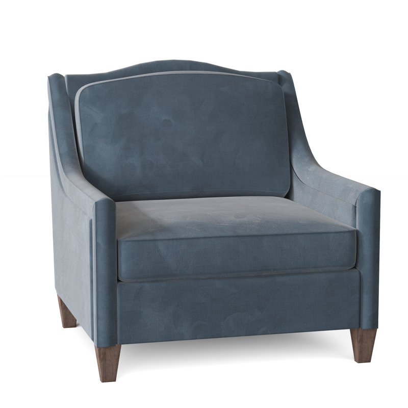 Jill Lounge Chair, Bella Ocean Performance Velvet