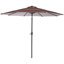 Parasol 9 'rayé avec lumières solaires et inclinaison / manivelle - rayé auvent-1471318560