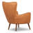 Aida Genuine Italian Leather Wingback Lounge Chair 