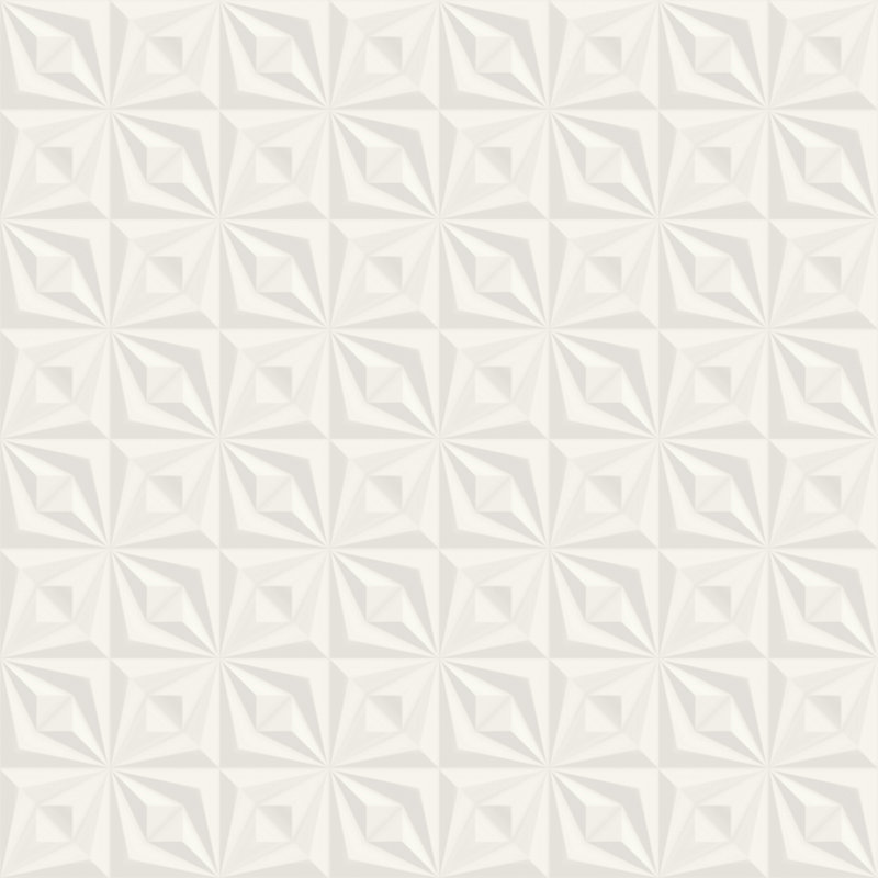 Carreau de porcelaine texturé 3D 23 "x 23" Drapeado, Blanc