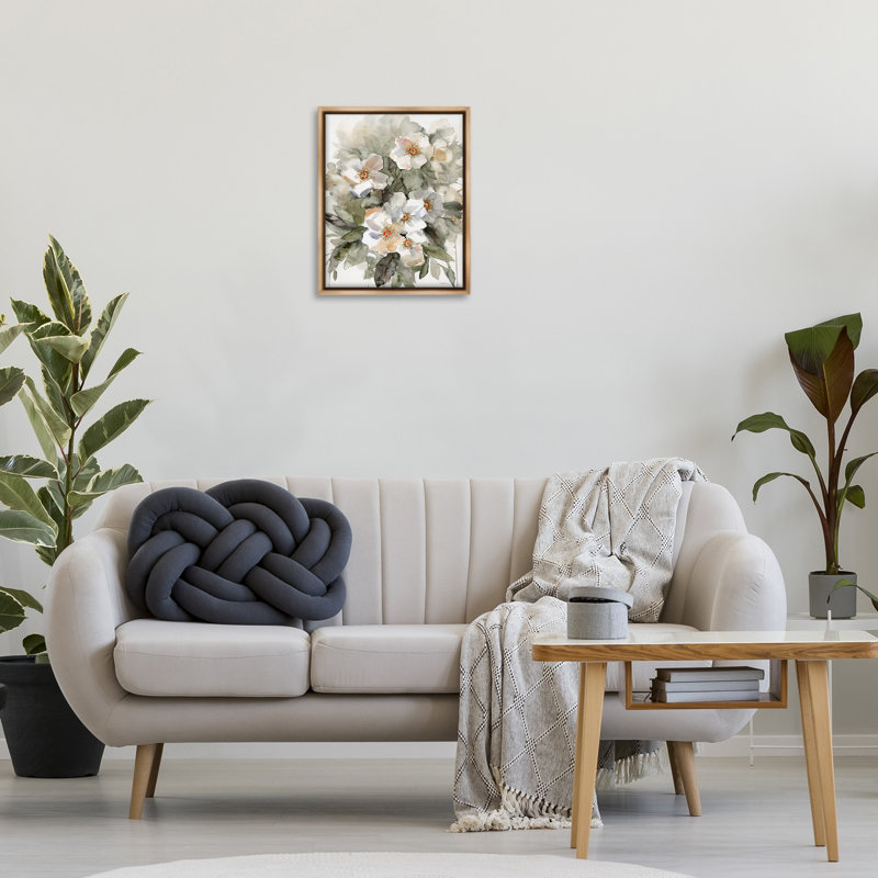 "Abstract Floral Bundle", art mural sur toile flottante par Carol Robinson, Cadre flottant orme Montalcino